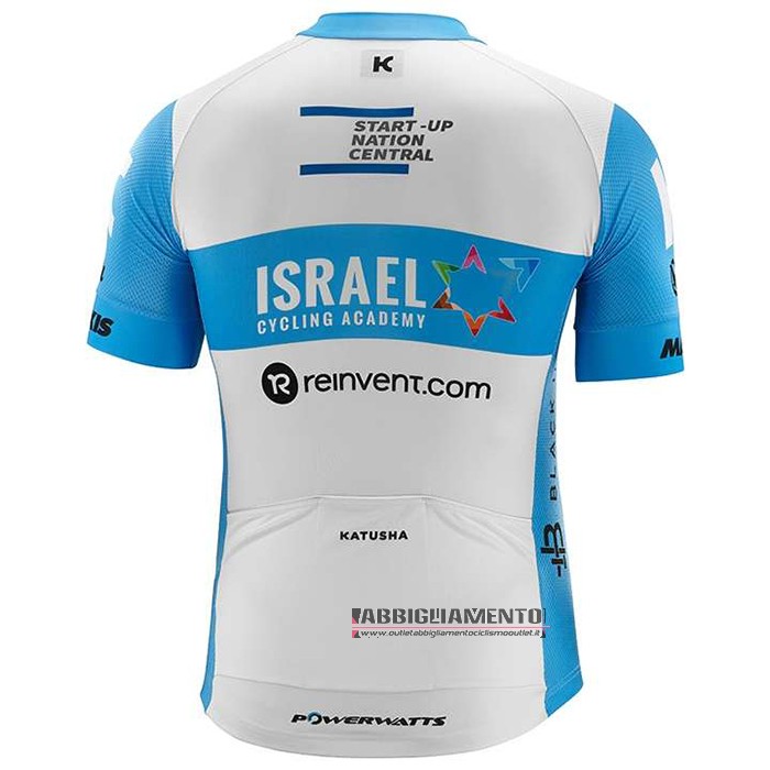 Abbigliamento Israel Cycling Academy 2020 Manica Corta e Pantaloncino Con Bretelle Azzurro Bianco - Clicca l'immagine per chiudere